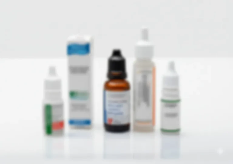 Various types of over-the-counter artificial tear eye drops for dry eye relief