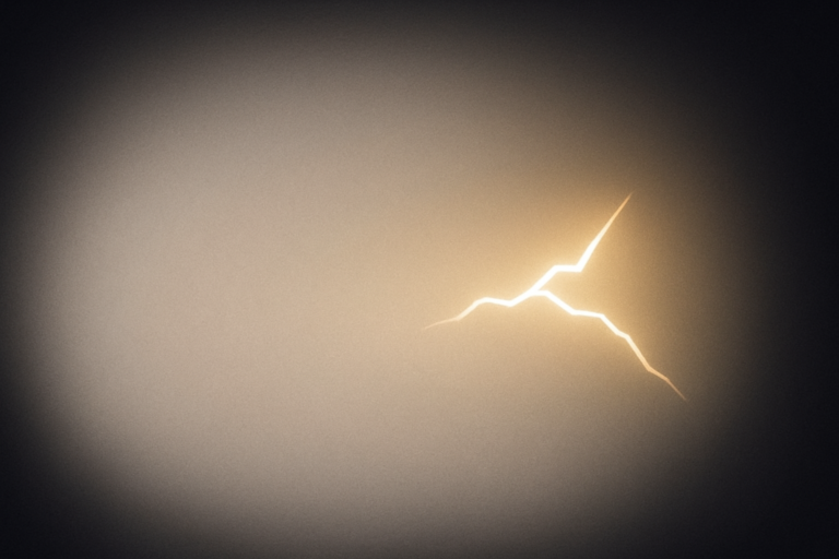 Illustration representing flashes of light appearing in the peripheral vision.